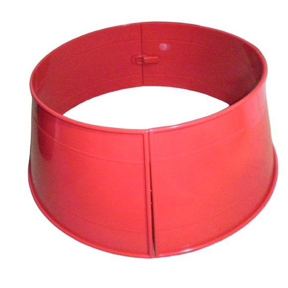 NEW Glitzhome 26 in. D Red Metal Tree Collar - Picture 1 of 2